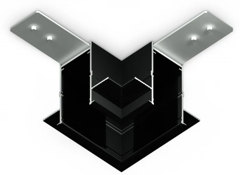 Коннектор угловой для встраиваемого магнитного шинопровода Ambrella TRACK SYSTEM GL1040