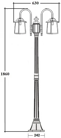 Наземный фонарь Oasis Light FRANKFURT I 27368A 10 Bl