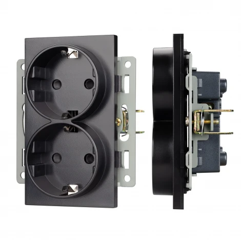 Механизм электрической розетки SCT-MEUD-PL-BK (250V, 16A) (Arlight) 043765