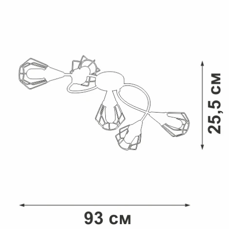 Потолочная люстра на штанге Vitaluce V3037-0/5PL, 5xE27 макс. 40Вт V3037-0/5PL (220V)