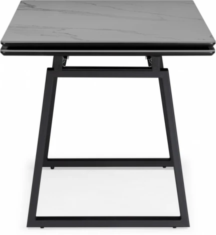 Керамический стол Notta Джек 140(200)х80 серый мрамор larka grey / черный арт.612901