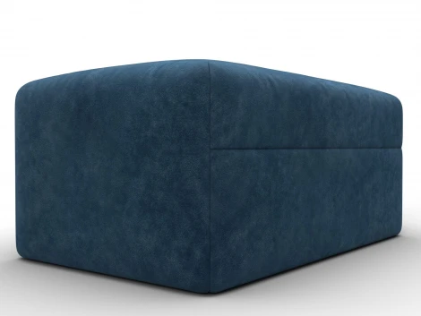 Модуль пуф Лига-060 НПБ (ЛДСП,Брус,Фанера,Велюр/Синий) Лига Диванов 129586
