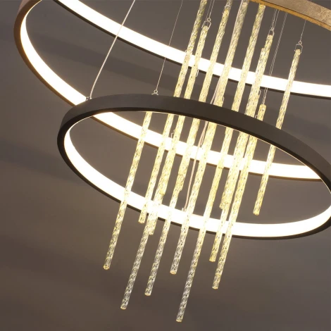 Подвесной светильник ярусный Odeon Light Monica 3901/99L (LED, 220V, подвески, на тросе, кольцо)