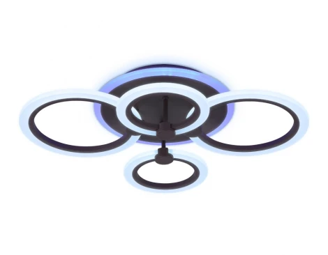 Потолочная люстра Ambrella Acrylica FA526 (регулировка яркости, LED, 220V, пульт управления, управление смартфоном, умный дом - PC.Lamper, кольцо)