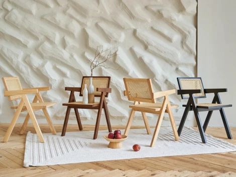 Комплект стульев Bellagio 2 шт. ОГОГО Обстановочка! 966296 (Ротанг,Массив,Дерево/Бежевый,Черный)