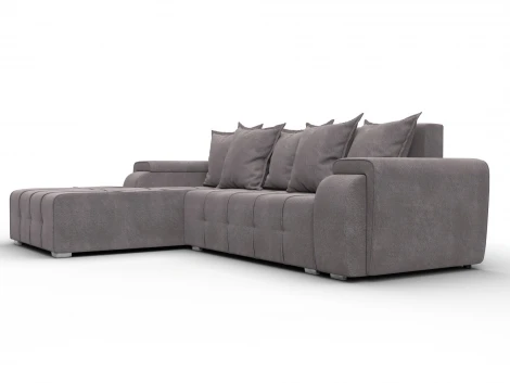 Диван угловой Лига-121 левый угол (ДСП,Брус,Велюр/Бежевый) Лига Диванов 137351L