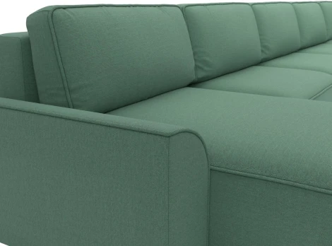 Диван п-образный Лига-048 НПБ МегаЛонг Лига Диванов (Рогожка) арт.128318