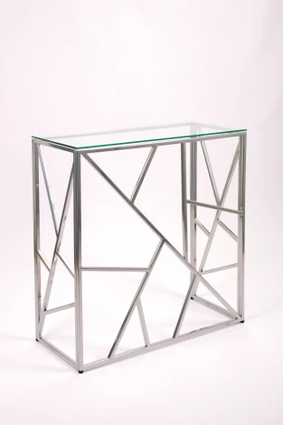 Консольный стол AllConsoles 1053-CS clear серебряный