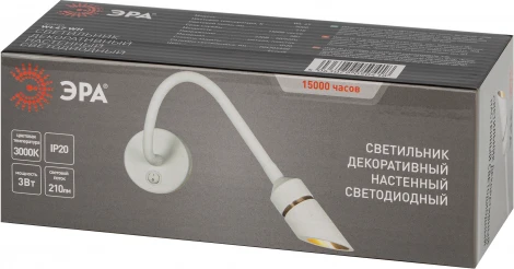 Настенный светильник светодиодный для чтения с выключателем ЭРА WL47 WH (220V)