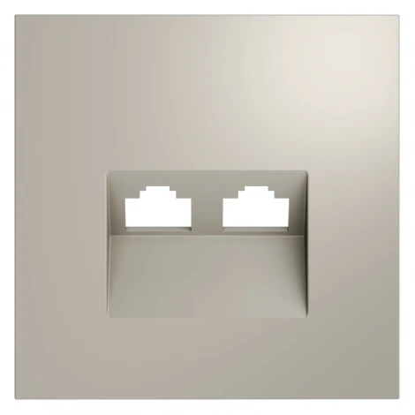 Накладка для розетки компьютерной двойной RJ45+RJ45 Voltum S70 VLS001403 (кашемир)