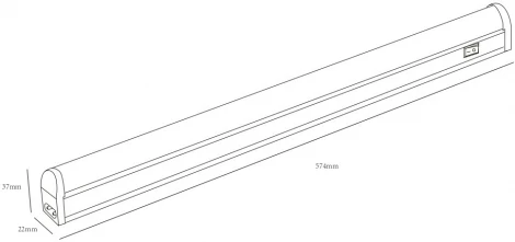 Настенно-потолочный линейный светильник светодиодный ЭРА LLED-01-08W-4000-E (220V)