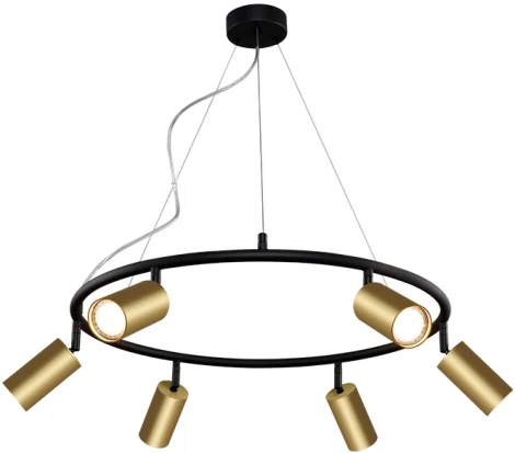 Подвесной светильник Crystal Lux CLT 015 015C6 D600 BL-GO (220V, на тросе, кольцо)