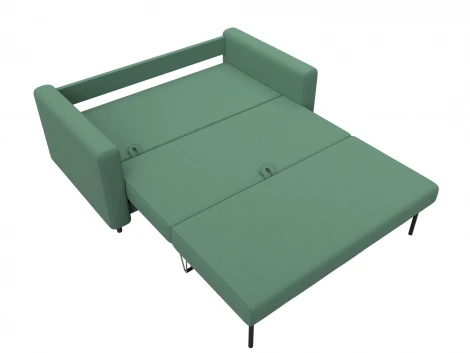 Диван прямой Лига-070 (ЛДСП,Брус,Фанера/Дерево/Рогожка/Зеленый) Лига Диванов 129649