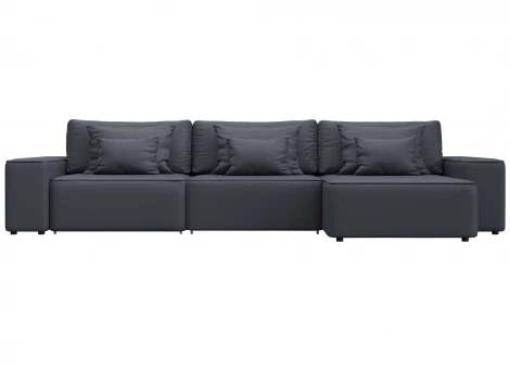 Диван угловой Лига-074 угол универсальный (ДСП/Пластик/Экокожа/Серый) Лига Диванов 129874