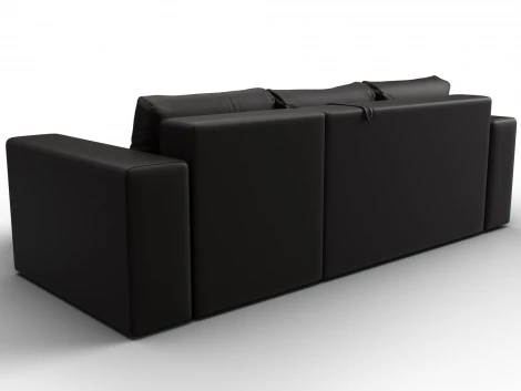 Диван угловой Лига-076 угол универсальный (ДСП/Пластик/Экокожа/Коричневый) Лига Диванов 129852