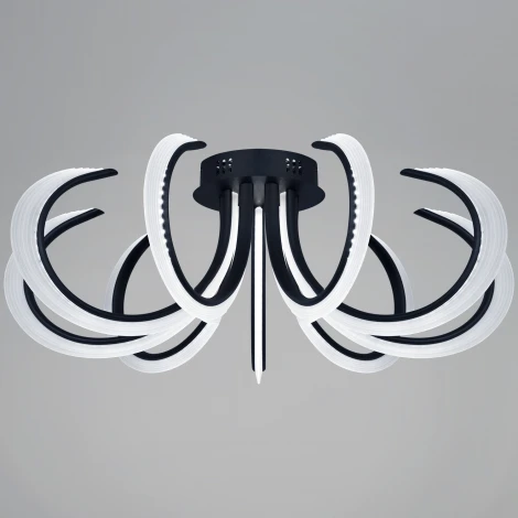 Потолочная люстра светодиодная с пультом и ночным режимом Reluce 74390-0.3-09L black (Умный дом) (220V)