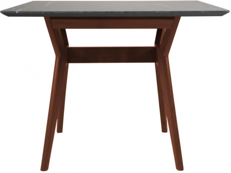 Стол R-Home Нарвик 960*960 мрамор Графит Темный орех