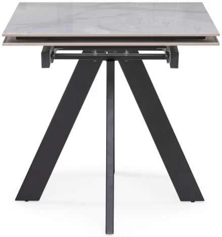 Керамический стол Woodville Невис 140(200)х80х76 creto statuario cara polished / черный 553538