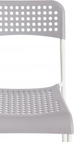 Стул ADDE (mod. C-049) / 1 шт. в упаковке (Металл,Пластик /Серый,Белый)