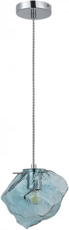 Подвесной светильник ST Luce Portici SL1175.113.01 Хром/Светло-голубой E14 1*40W