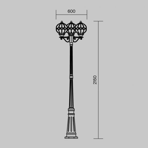 Наземный фонарь Maytoni Via O023FL-03G (220V, шарики, IP44)