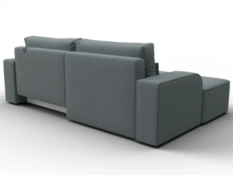 Диван угловой Лига-120 угол левый (ДСП,Брус,Фанера,ЛДС,Рогожка/Серый) Лига Диванов 137285L