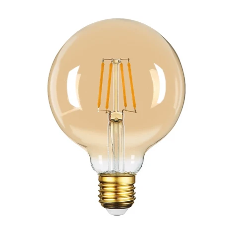 Светодиодная лампа FILAMENT 10Вт 2400K Е27 Wolta WF-G95-10W2.4KE27