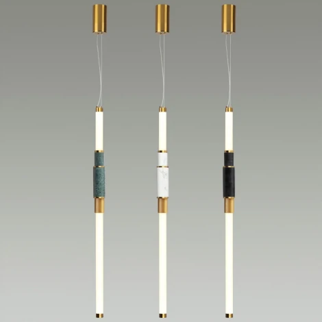 Подвесной светильник Odeon Light Marmi 4359/14L MIDCENT белый мрамор/антич. бронза/металл/акрил (ВЕРТ. И ГОРИЗОНТ) IP20 LED 14W 3000K 220V (на тросе)