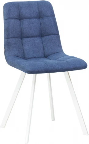 Стул обеденный ALEX SQUARE (белые ножки, синяя ткань (UF860-14B))