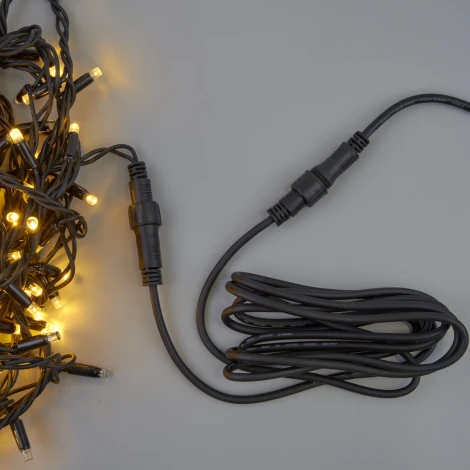 Удлинитель для гирлянд серии F90PRO 3м статика/мерцание IP67 черный Uniel UCX-F90 E/3M/BK