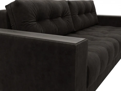 Диван прямой с декором Лига-049 НПБ Лига Диванов (Велюр) арт.128397