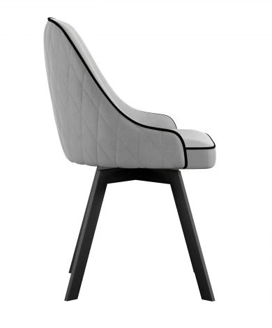 Стул DikLine 266M поворотный, E28 светло-серый, ножки черные 00-00072808 00-00072808