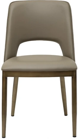 Стул обеденный экокожа бежевый+бронза 47*52*87см Garda Decor арт.163YH-06574