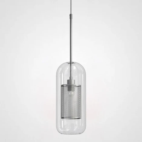 Подвесной светильник Catch F Cylinder Silver D12 ImperiumLoft Catch-F01 (186720-26) (220V, на проводе)