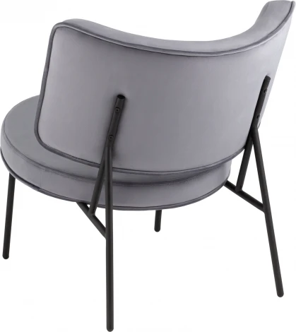 Кресло District Lounge велюр серый Stool Group (арт.УТ000039114)