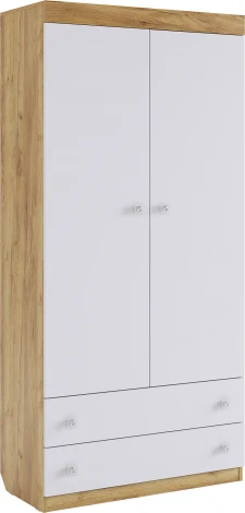 Форсаж Шкаф комбинированный (с ящ. 2-створчатый), цвет дуб крафт золотой/белый Mebelson (арт.MKF-01.2725)