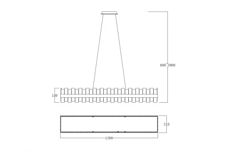 Подвесная люстра светодиодная Garda Decor 6008 162FL-60082