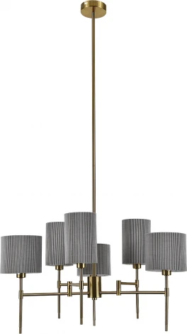 Потолочная люстра на штанге (13033/6R Brass) Indigo Plisse V000536 (220V)
