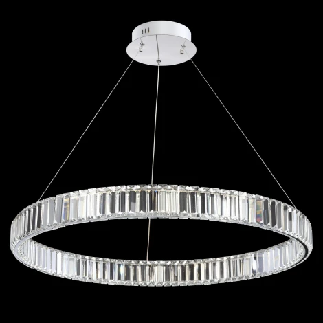 Подвесной светильник Citilux Чезаре CL338181 (регулировка яркости, LED, 220V, хрусталь, на проводе, кольцо)