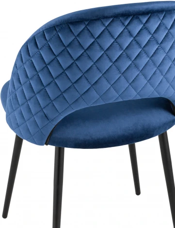 Стул Stool Group Меган NEW велюр с ромбами синий УТ000035476