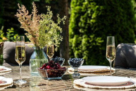 "Эспрессо–150 C" обеденная группа плетеная, цвет соломенный 4SIS арт.УТ-00008183