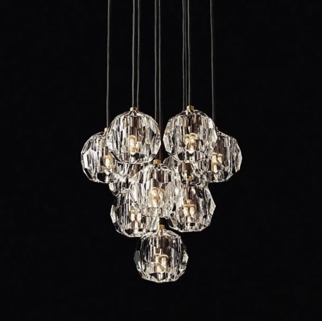 Подвесной светильник (люстра) Boule De Cristal Round Cluster Chandelier 10 ImperiumLoft 40,1542 (84597-22)