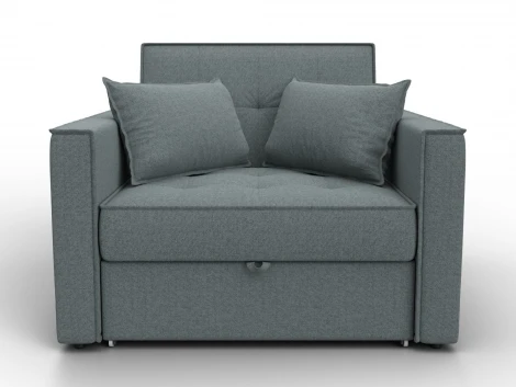 Кресло-кровать Лига-104 (80) (ЛДСП,Брус,Фанера,Рогожка/Серый) Лига Диванов 134844