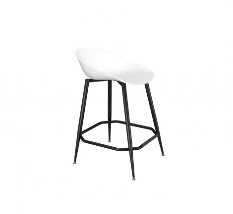 Стул полубарный Sheffilton SHT-ST19/S148-1 Белый/черный муар 7688147101