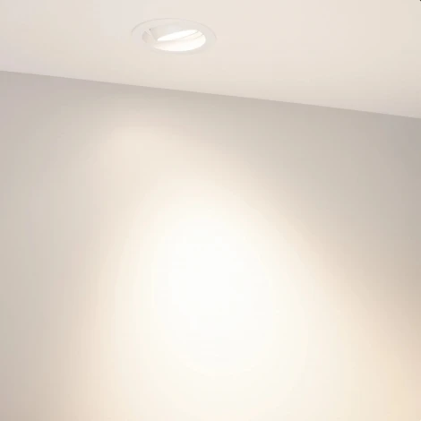 Встраиваемый светильник светодиодный MS-VORTEX-BUILT-R90-12W Day4000 (WH-WH, 40 deg, 230V) (Arlight, IP20 Металл) 057758