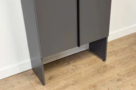 Шкаф двухдверный L800 Баско Mebelson (ЛДСП/Графит) арт.173778,2125