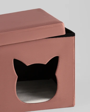 Пуф Stool Group складной с ящиком Store Round бежевый арт.УТ000040150