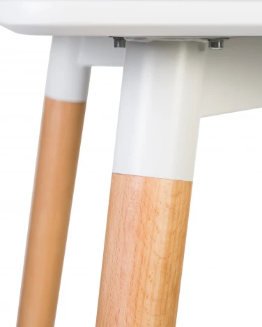 Стол обеденный SERRA (ножки светлый бук, столешница белая)