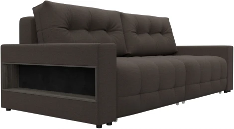 Диван прямой с полками Лига-053 НПБ Лига Диванов (Рогожка) арт.128885