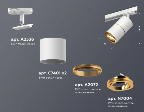 Комплект трекового светильника Ambrella TECHNO SPOT XT7401021 (220V)